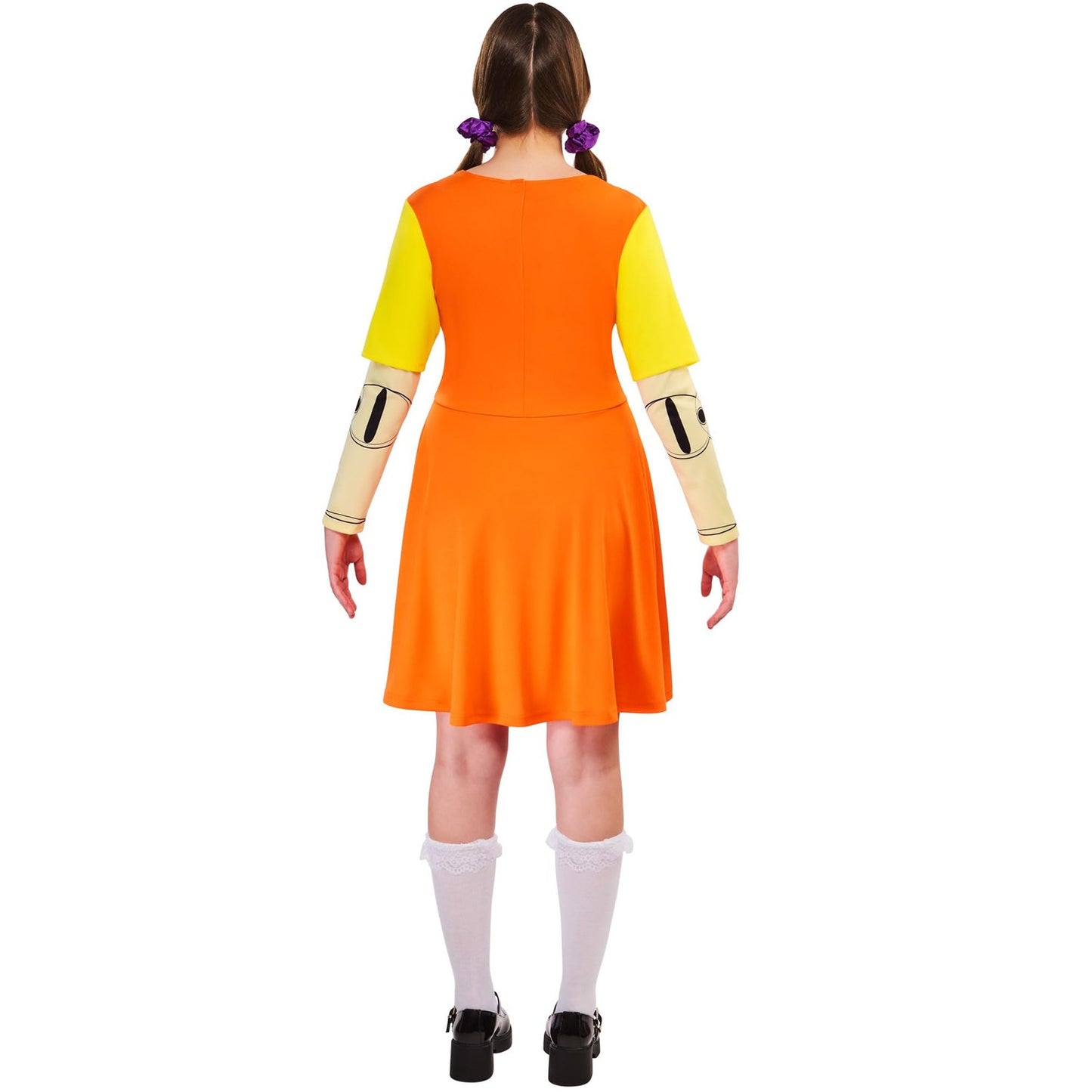 Yellow-Orange - Back - Squid Game Womens-Ladies Doll Costume