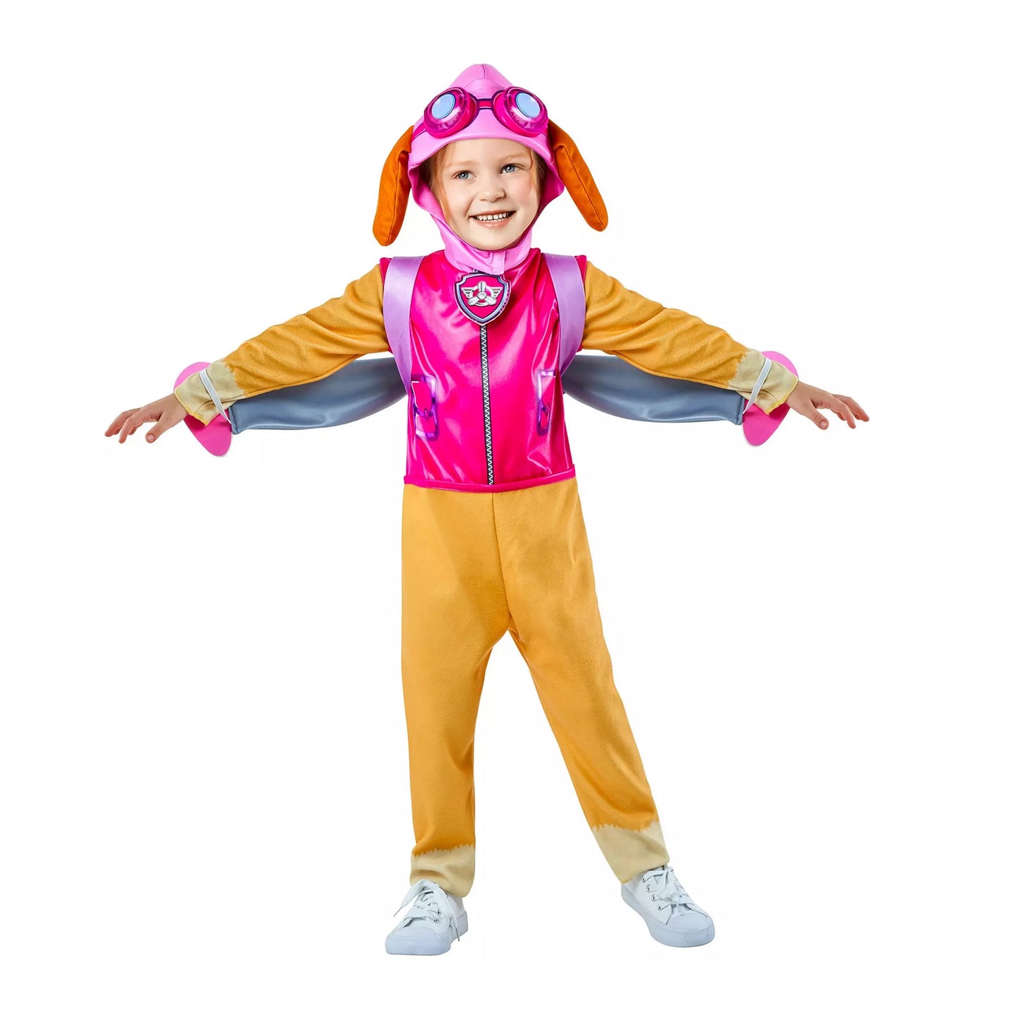 Brown-Pink - Front - Paw Patrol Childrens-Kids Skye Costume