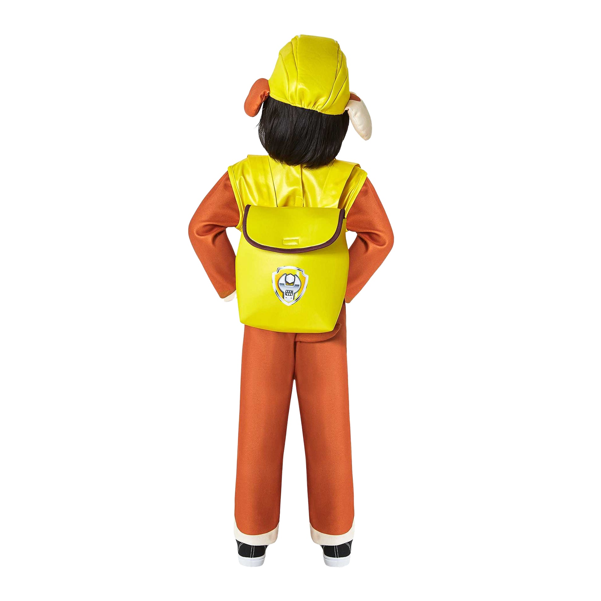 Brown-Yellow - Back - Paw Patrol Childrens-Kids Rubble Costume