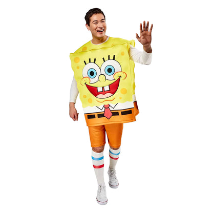 Brown-Yellow - Front - SpongeBob SquarePants Unisex Adult Costume