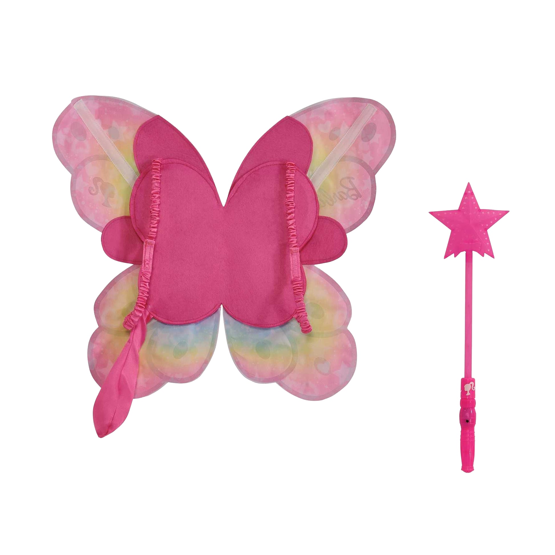 Pink - Back - Barbie Childrens-Kids Fairy Costume Accessory Set