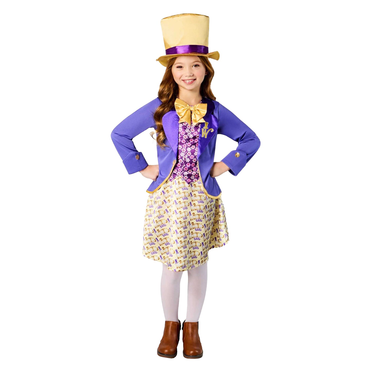 Purple - Front - Willy Wonka & The Chocolate Factory Girls Willy Wonka Costume