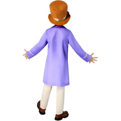 Purple - Back - Willy Wonka & The Chocolate Factory Boys Willy Wonka Costume