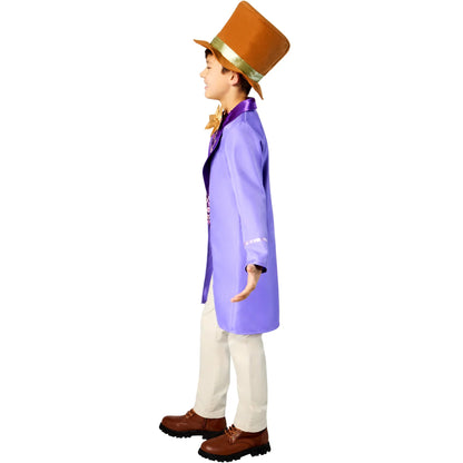 Purple - Side - Willy Wonka & The Chocolate Factory Boys Willy Wonka Costume