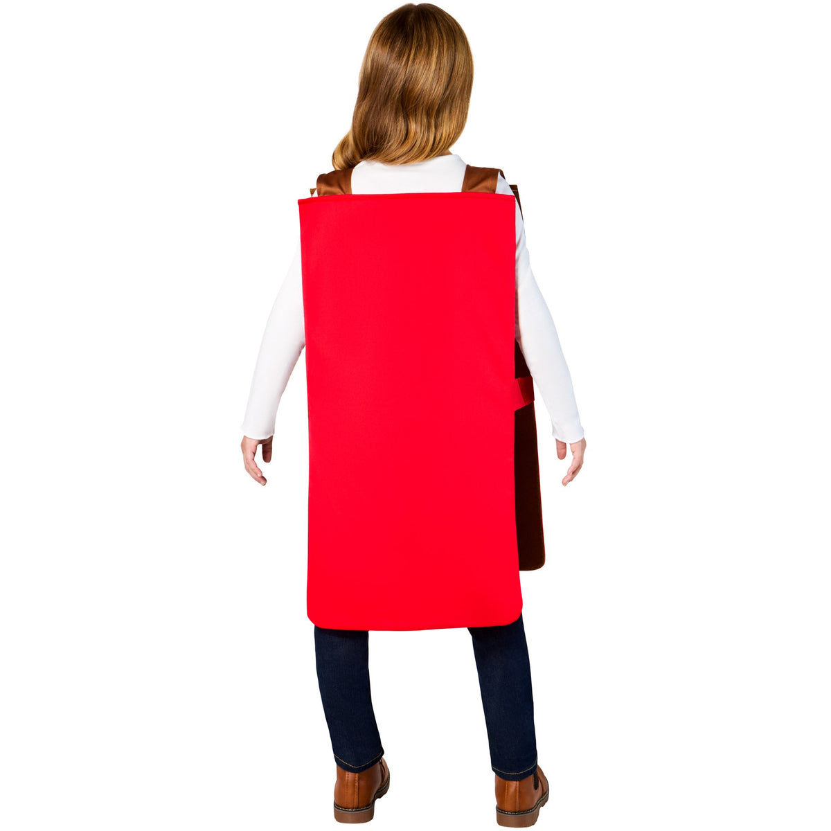 Brown - Back - Willy Wonka & The Chocolate Factory Childrens-Kids Wonka Bar Costume