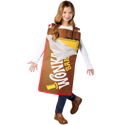 Brown - Front - Willy Wonka & The Chocolate Factory Childrens-Kids Wonka Bar Costume