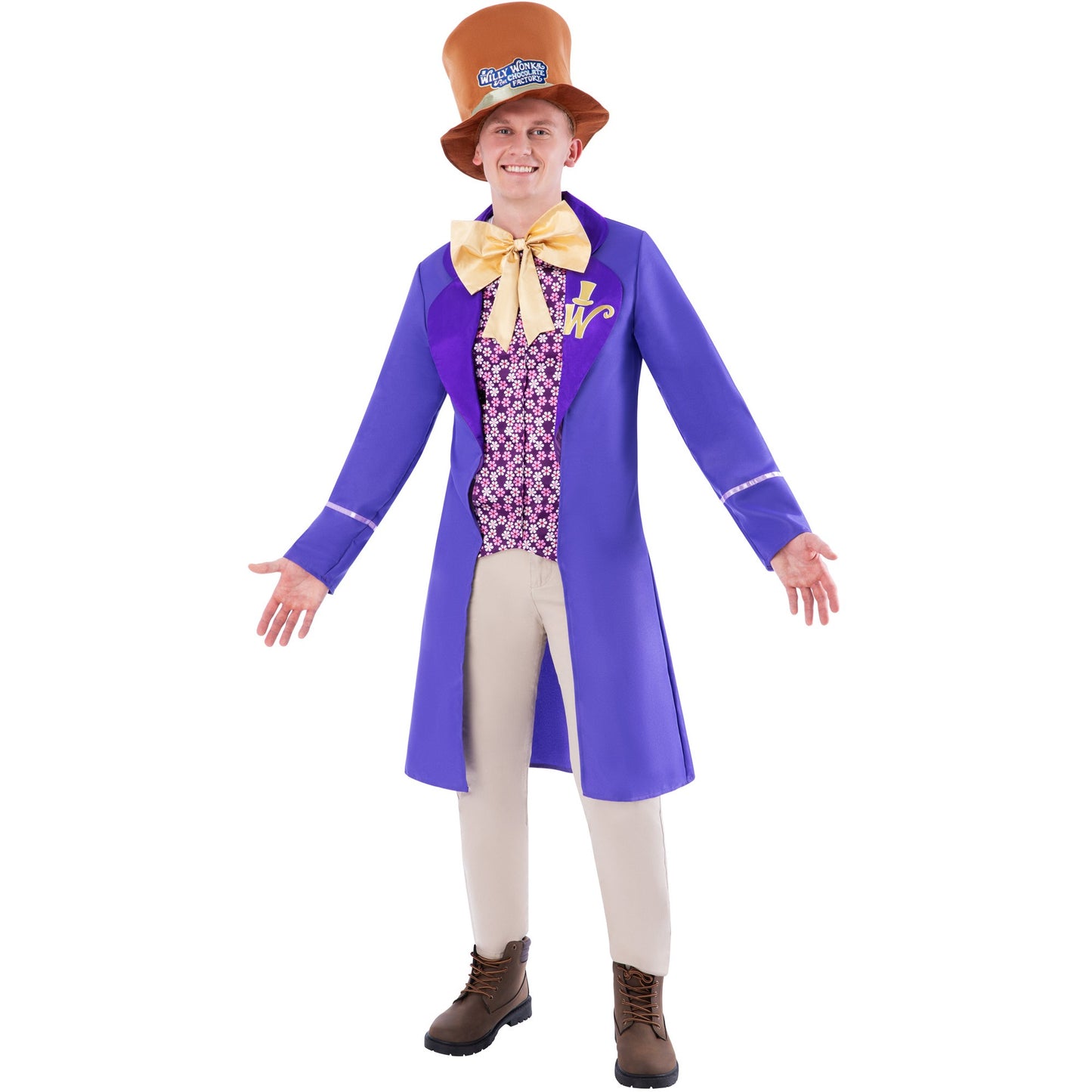 Purple - Front - Willy Wonka & The Chocolate Factory Mens Willy Wonka Costume