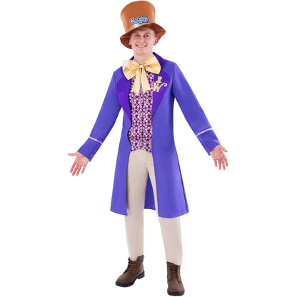 Purple - Front - Willy Wonka & The Chocolate Factory Mens Willy Wonka Costume