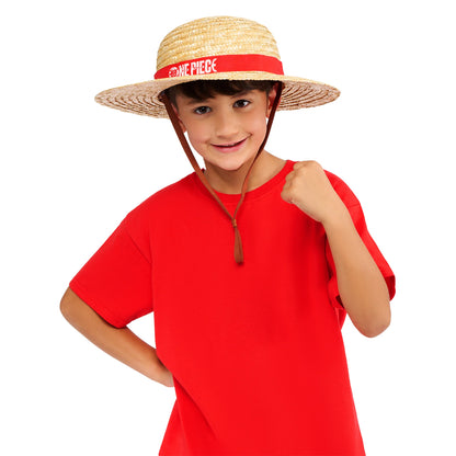 Sand - Pack Shot - One Piece Childrens-Kids Monkey D. Luffy Straw Costume Hat