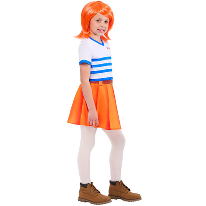 Multicoloured - Side - One Piece Childrens-Kids Nami Striped Costume Set