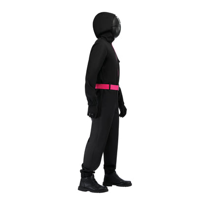 Black - Side - Squid Game Unisex Adult Deluxe Supervisor Costume Set