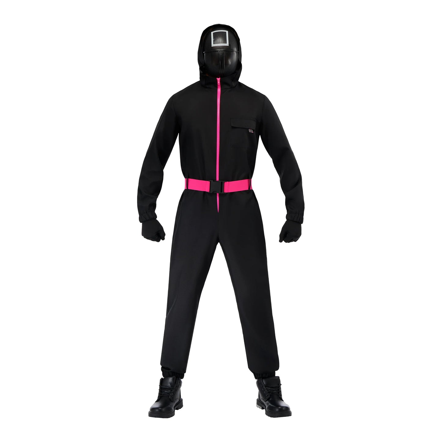 Black - Front - Squid Game Unisex Adult Deluxe Supervisor Costume Set