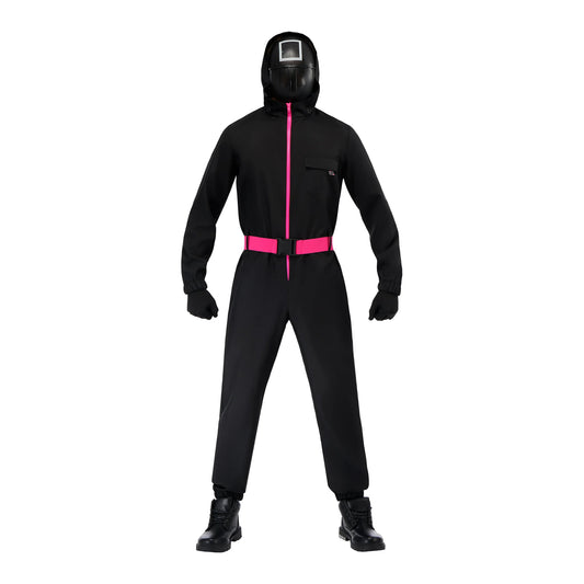 Black - Front - Squid Game Unisex Adult Deluxe Supervisor Costume Set