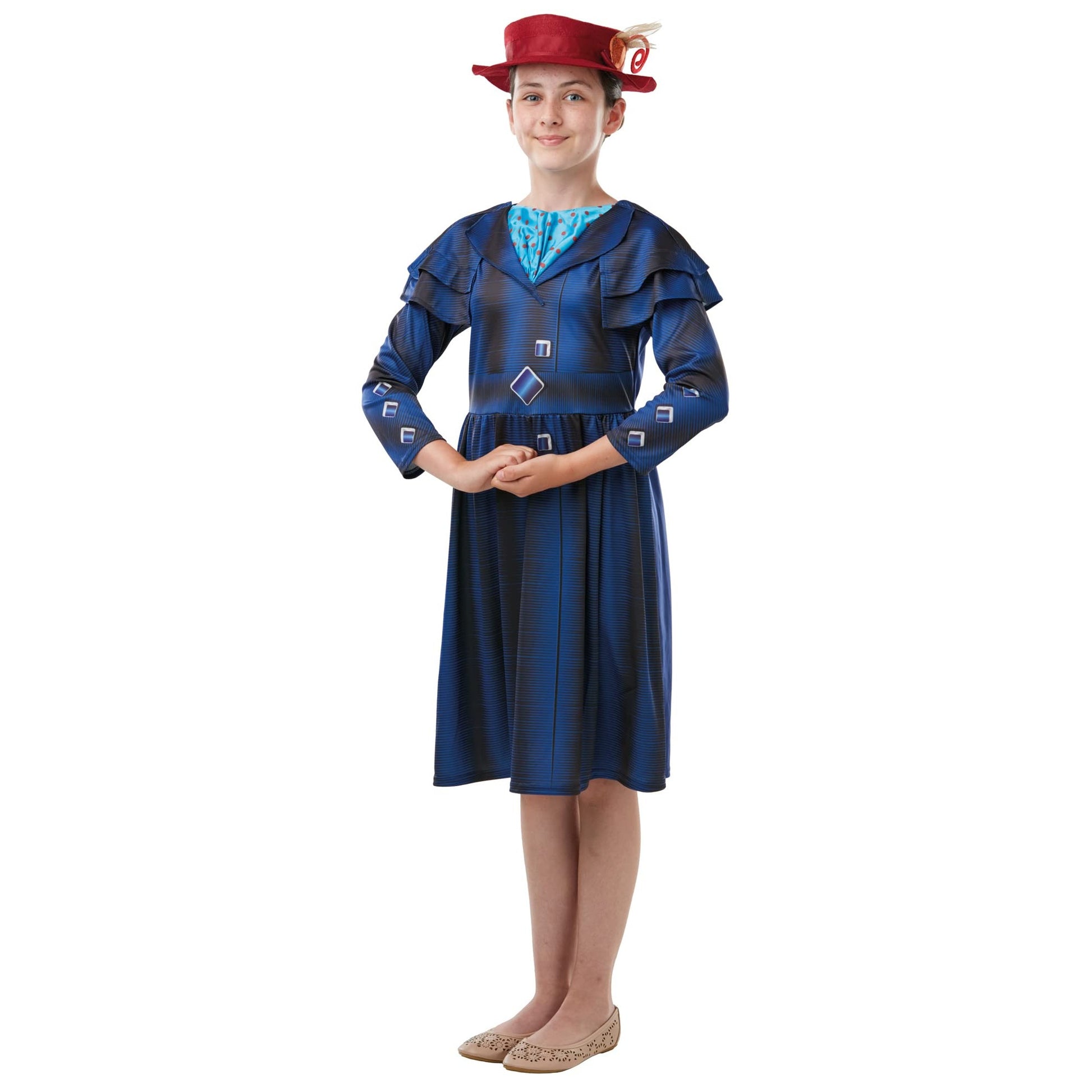 Blue-Black-Red - Side - Mary Poppins Returns Girls Costume Set