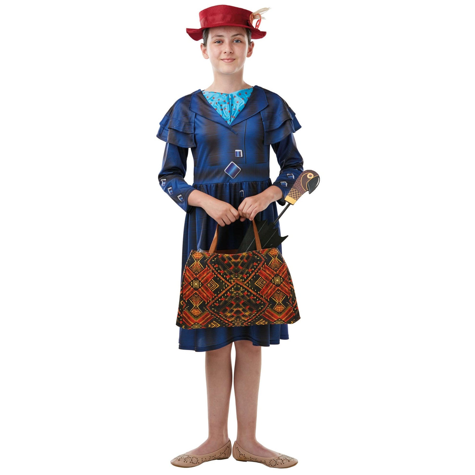 Blue-Black-Red - Front - Mary Poppins Returns Girls Costume Set