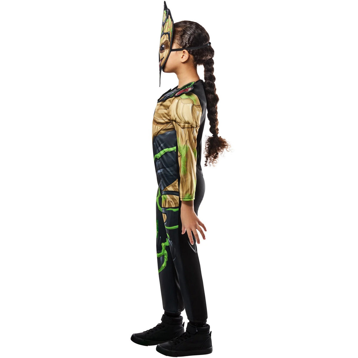 Green-Black-Brown - Lifestyle - Marvel Childrens-Kids Venomised Groot Halloween Costume Suit