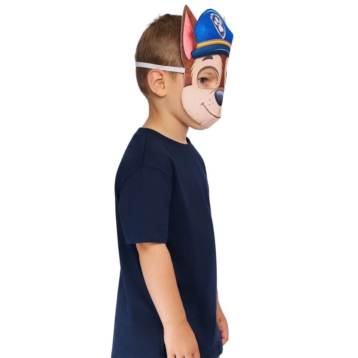 Blue-Brown - Side - Paw Patrol Childrens-Kids Chase Felt Mask