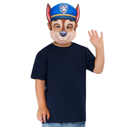 Blue-Brown - Close up - Paw Patrol Childrens-Kids Chase Felt Mask