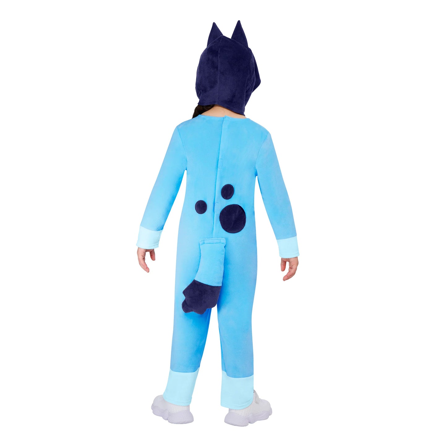 Sky Blue - Back - Bluey Childrens-Kids Deluxe Logo Plush Jumpsuit Set