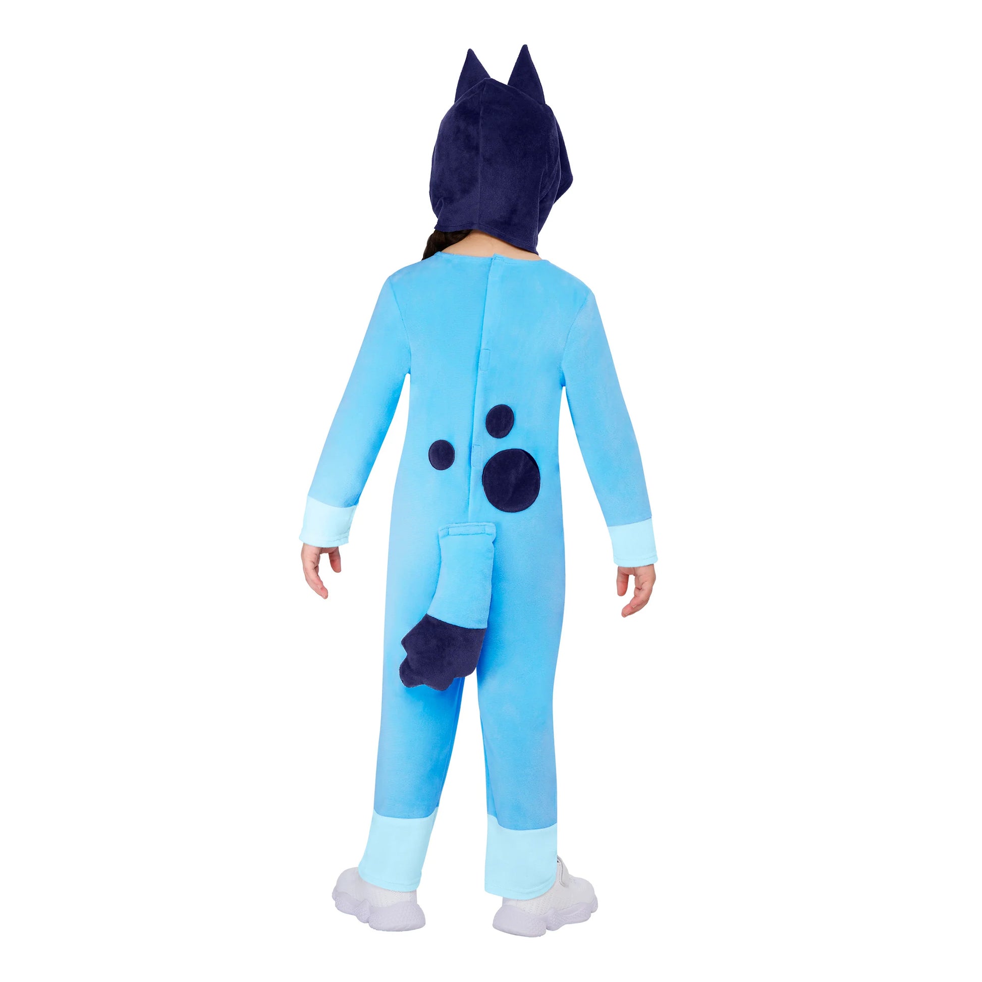 Sky Blue - Back - Bluey Childrens-Kids Deluxe Logo Plush Jumpsuit Set