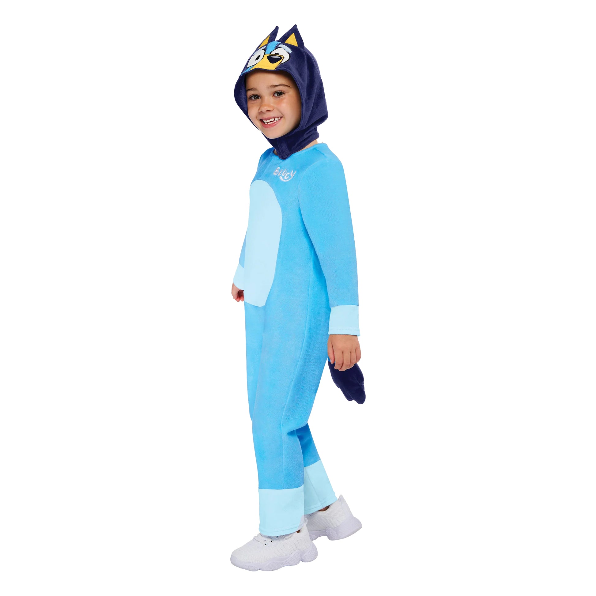 Sky Blue - Lifestyle - Bluey Childrens-Kids Deluxe Logo Plush Jumpsuit Set
