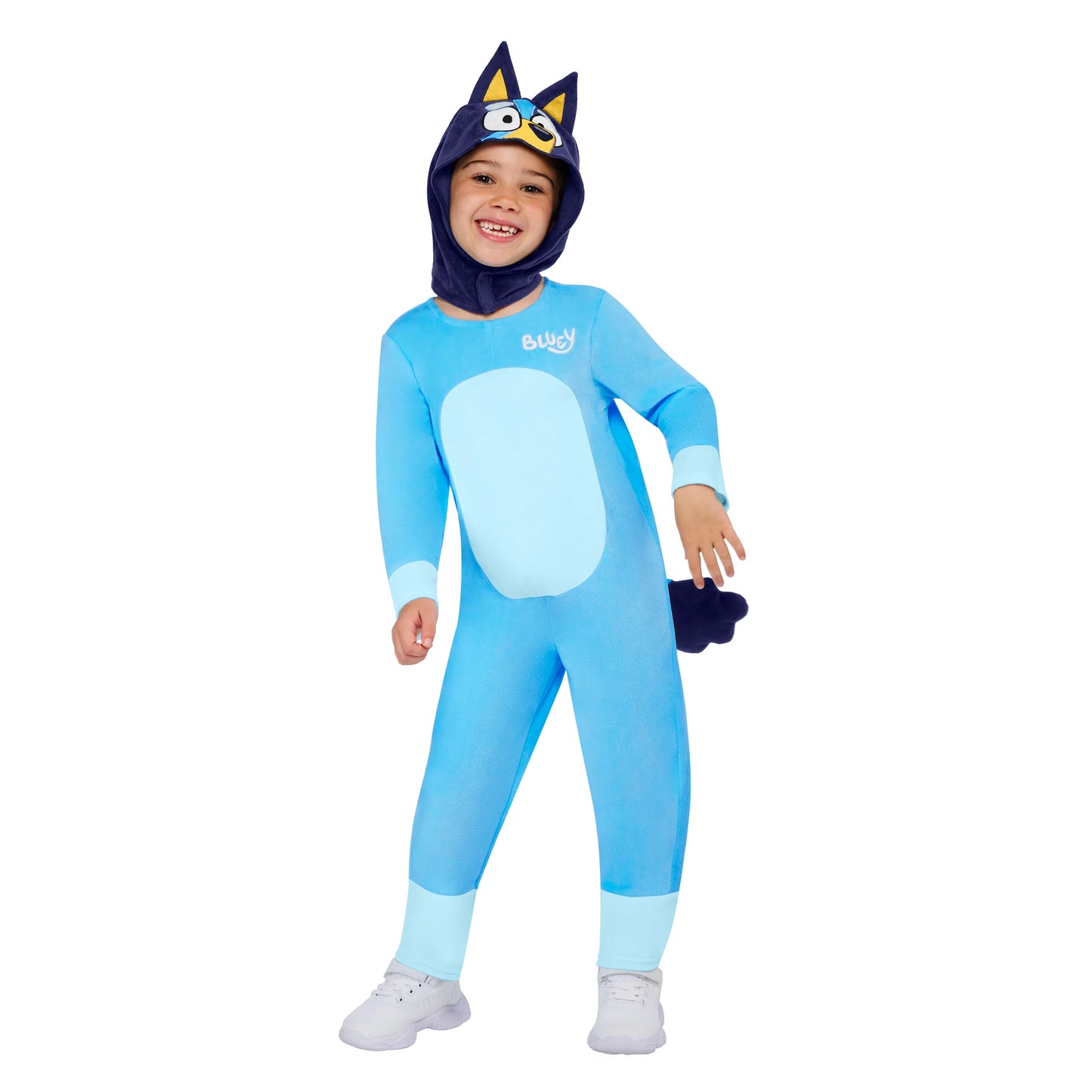Sky Blue - Pack Shot - Bluey Childrens-Kids Deluxe Logo Plush Jumpsuit Set