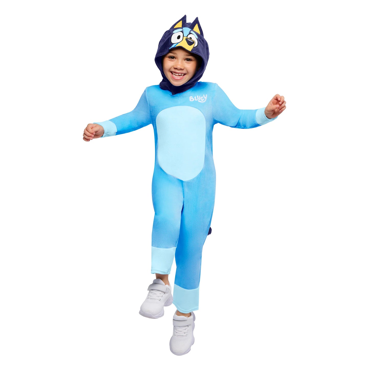 Sky Blue - Front - Bluey Childrens-Kids Deluxe Logo Plush Jumpsuit Set