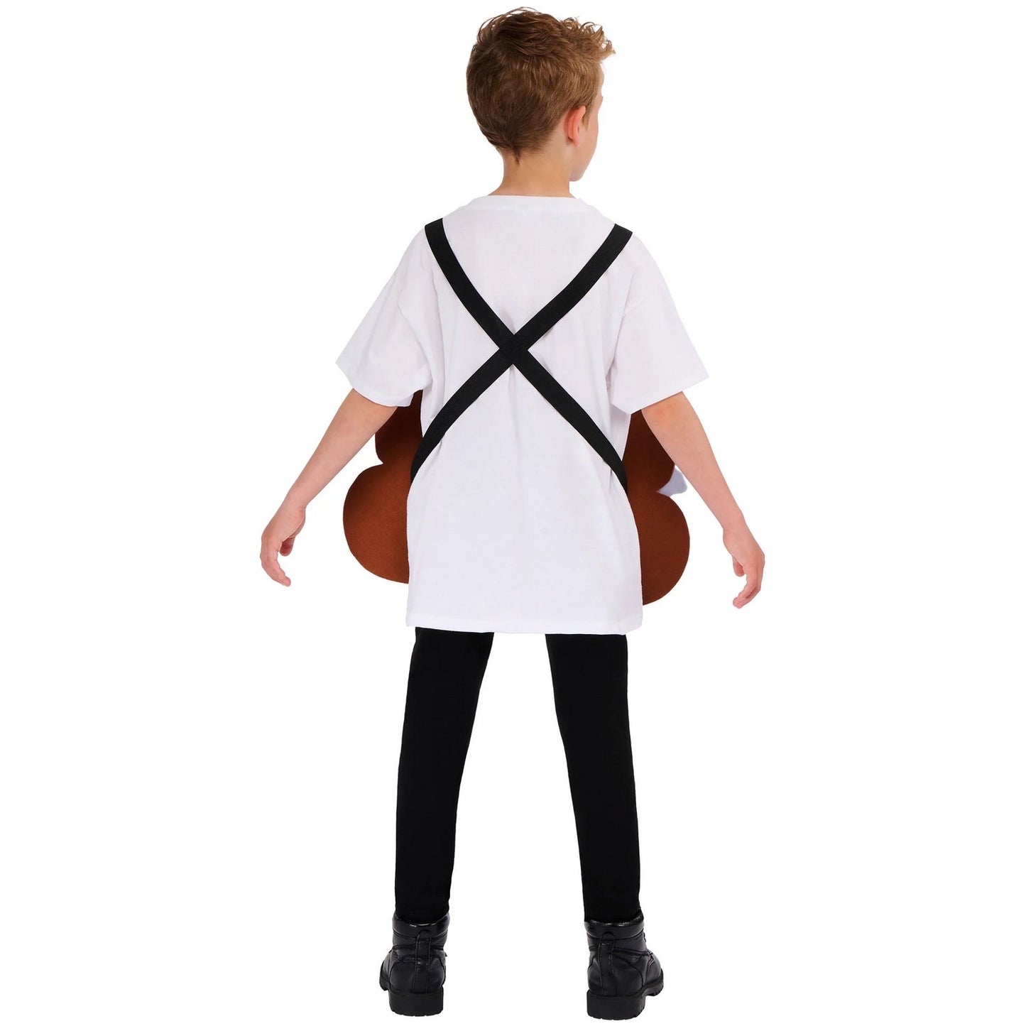 Brown - Back - Bristol Novelty Childrens-Kids Pooper The Brave Tabard