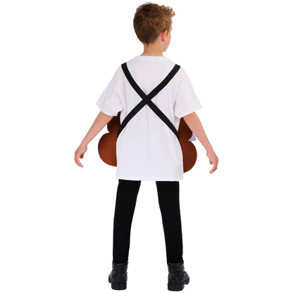 Brown - Back - Bristol Novelty Childrens-Kids Pooper The Brave Tabard