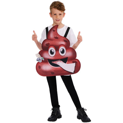 Brown - Side - Bristol Novelty Childrens-Kids Pooper The Brave Tabard