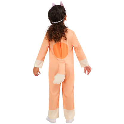 Beige-Orange - Back - Bluey Childrens-Kids Bingo Classic Costume Set