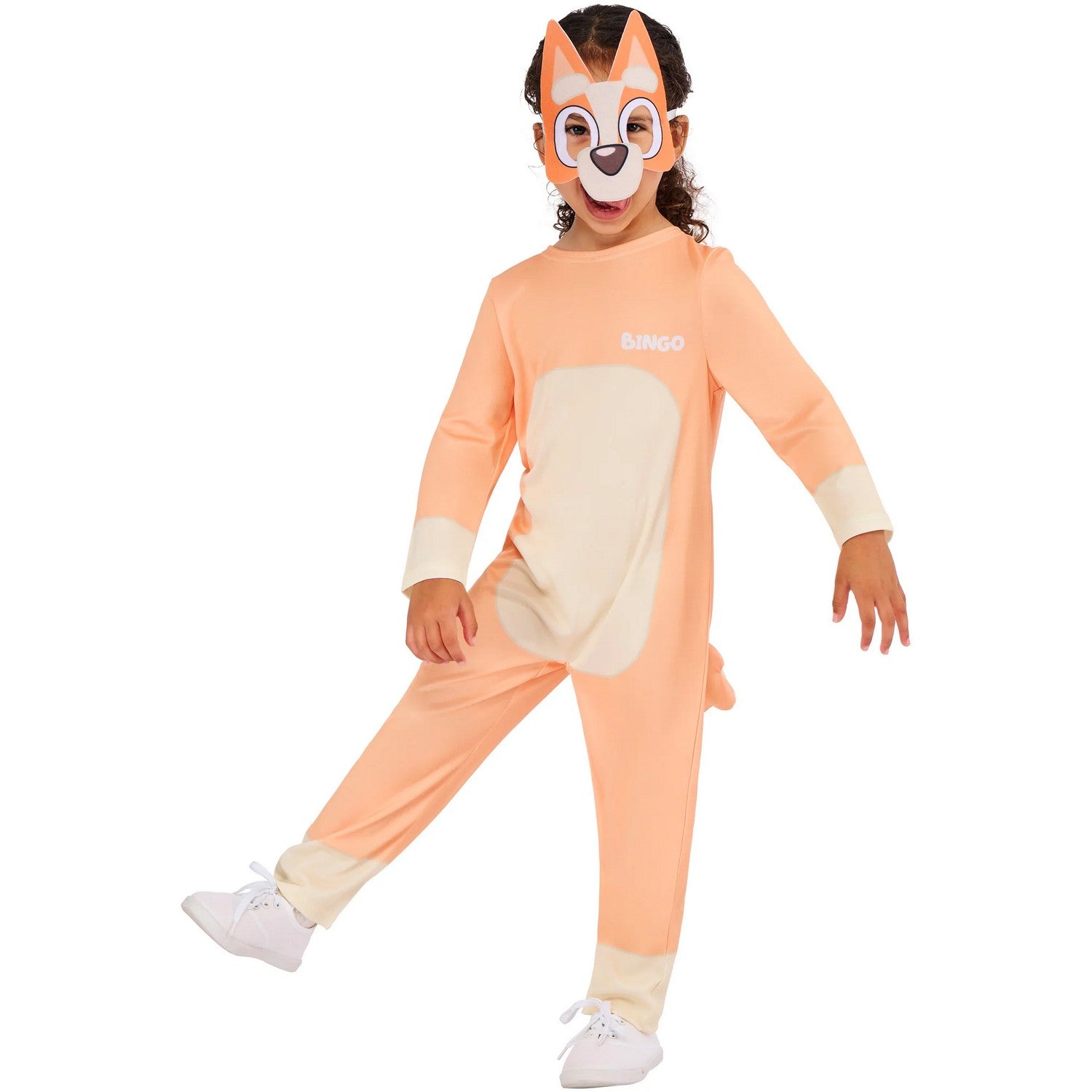 Beige-Orange - Side - Bluey Childrens-Kids Bingo Classic Costume Set