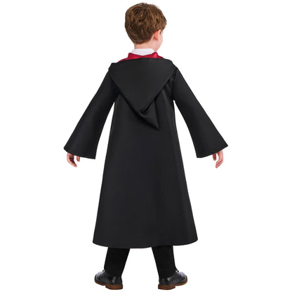 Black - Back - Harry Potter Childrens-Kids Deluxe Gryffindor Robe Set