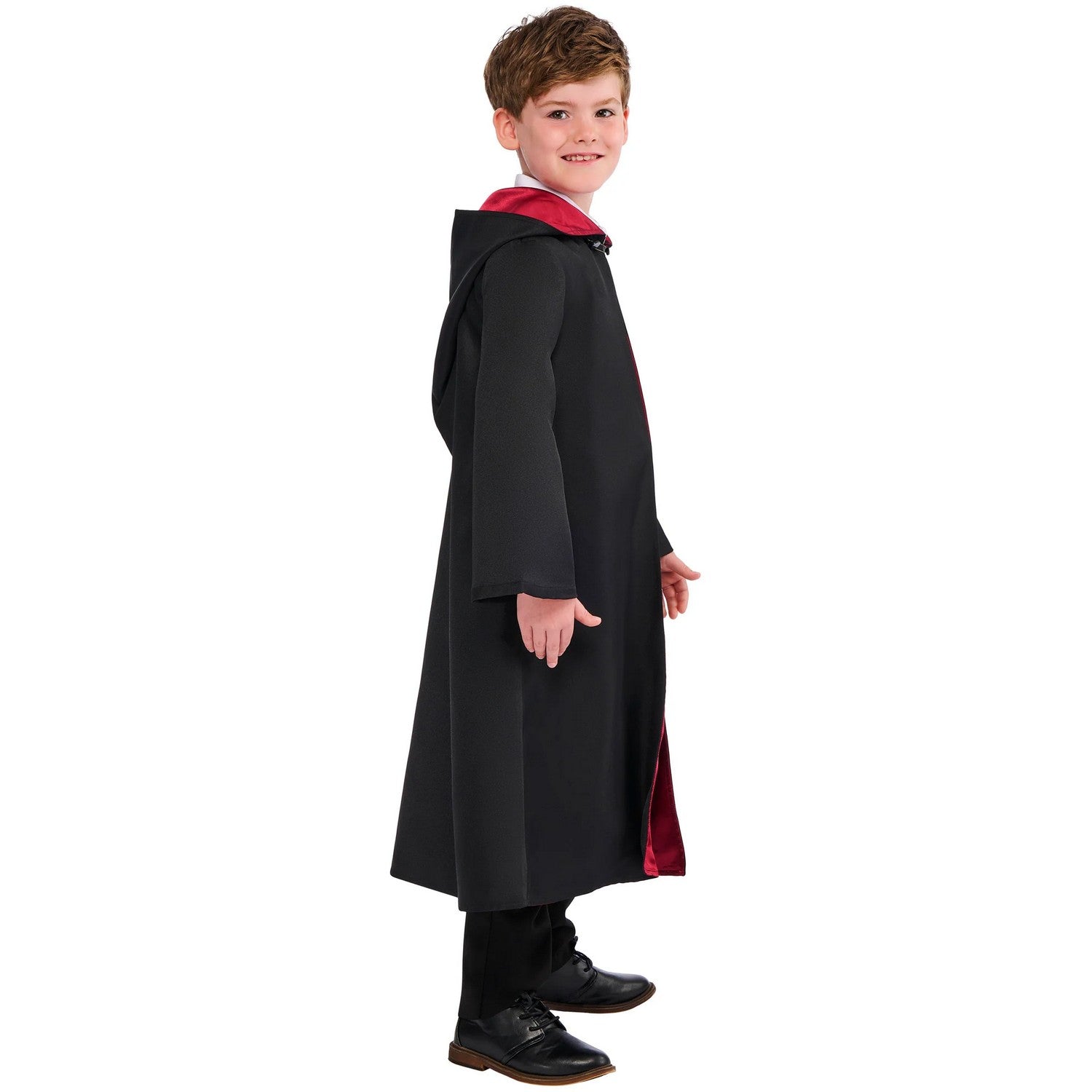 Black - Side - Harry Potter Childrens-Kids Deluxe Gryffindor Robe Set
