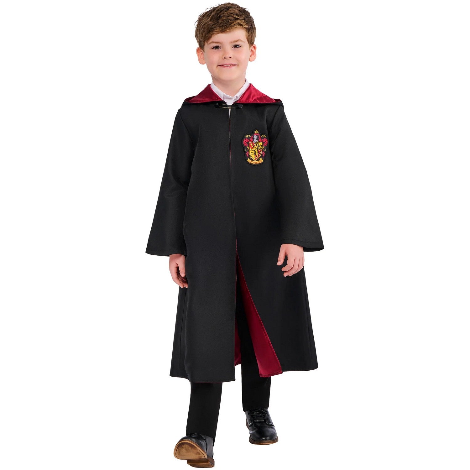 Black - Front - Harry Potter Childrens-Kids Deluxe Gryffindor Robe Set