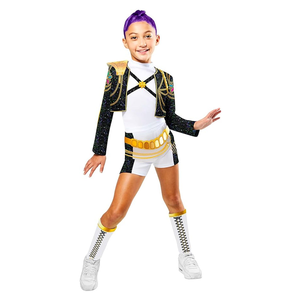 Black-White-Gold - Front - K-Pop Demon Hunters Girls Rumi Costume Set