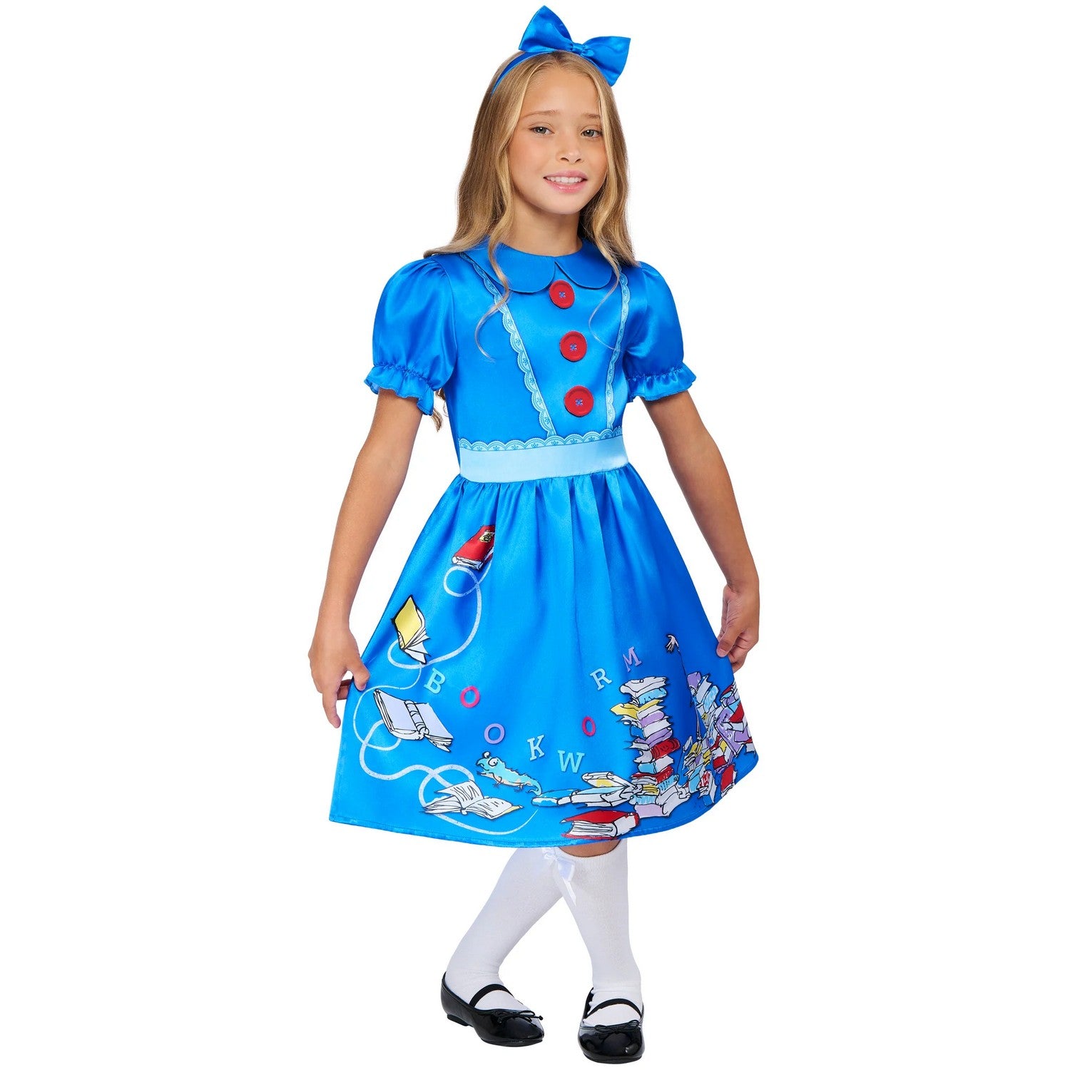 Blue - Side - Matilda Childrens-Kids Deluxe Dress Set