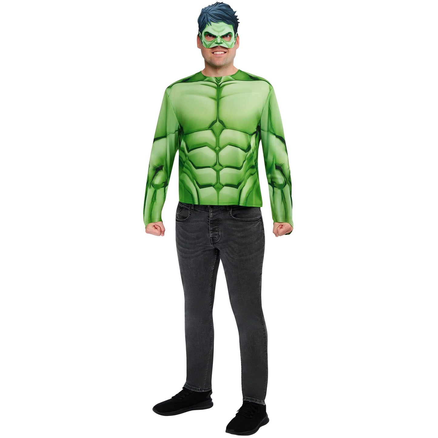 Green - Front - Hulk Mens Costume Top