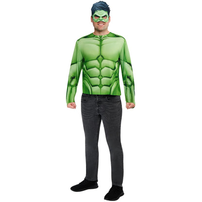 Green - Front - Hulk Mens Costume Top