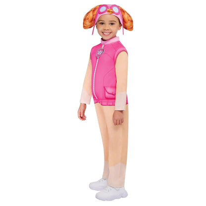 Pink-Beige - Back - Paw Patrol Childrens-Kids Skye Flower Costume Set