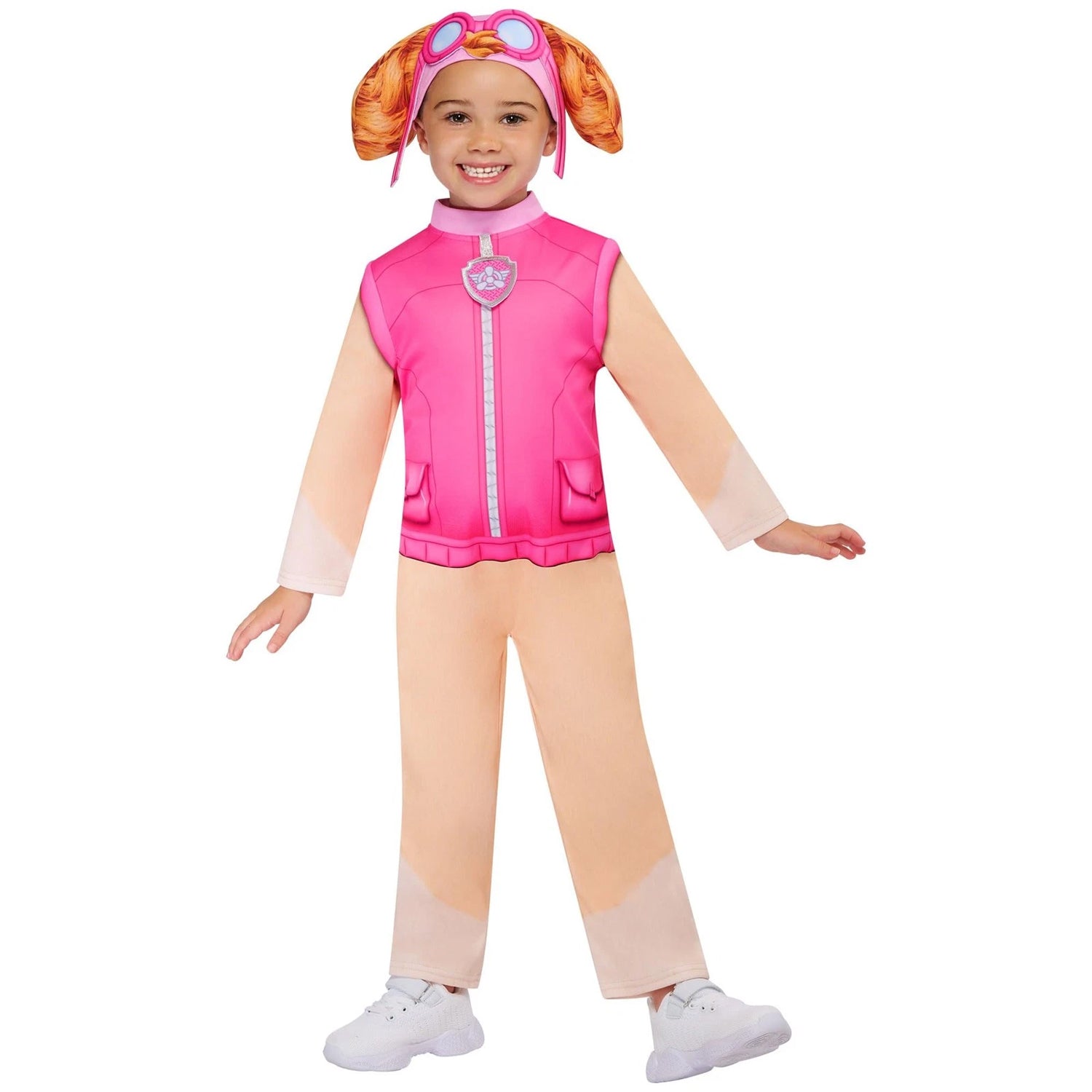 Pink-Beige - Front - Paw Patrol Childrens-Kids Skye Flower Costume Set