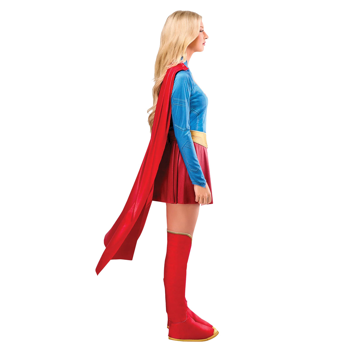 Red-Blue-Gold - Lifestyle - Supergirl Womens-Ladies Deluxe Movie Costume