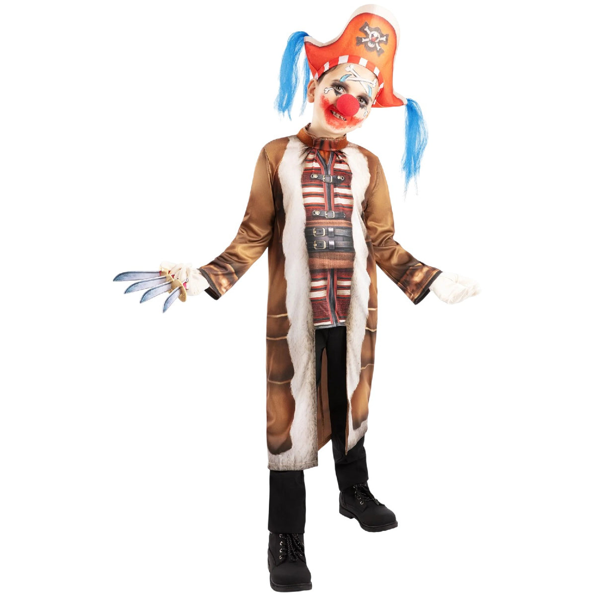 Multicoloured - Lifestyle - One Piece Childrens-Kids Buggy the Clown Costume Set