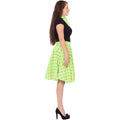 Green - Side - Bristol Novelty Womens-Ladies Rock N Roll Skirt