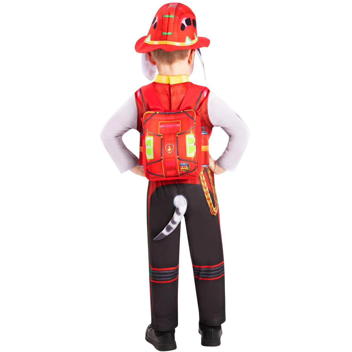 Multicoloured - Back - Paw Patrol Childrens-Kids Deluxe Marshall Costume