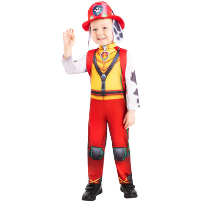 Multicoloured - Front - Paw Patrol Childrens-Kids Deluxe Marshall Costume