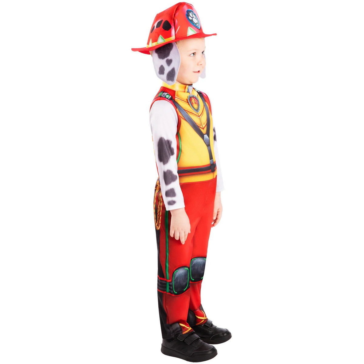 Red-Yellow-Black - Side - Paw Patrol Childrens-Kids Classic Marshall Costume