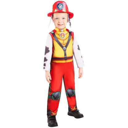 Red-Yellow-Black - Pack Shot - Paw Patrol Childrens-Kids Classic Marshall Costume