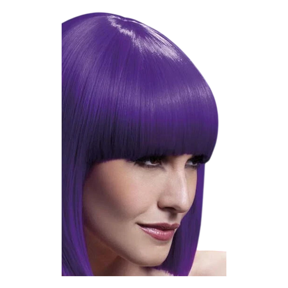 Purple - Back - Fever Unisex Adult Lola Bob Cut Wig