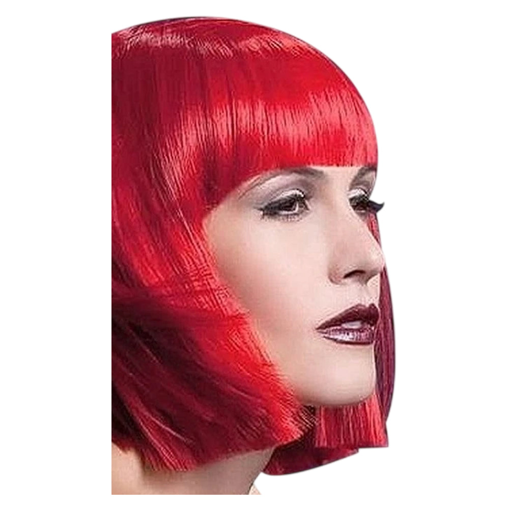 Red - Back - Fever Unisex Adult Lola Bob Cut Wig